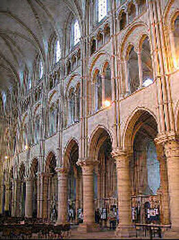 Interior of Laon cathedral, showing its four levels. Image credit: Michael Leuty