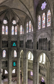 The triforium and tribune at Bourges cathedral