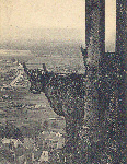 Statues in the tower of Laon cathedral