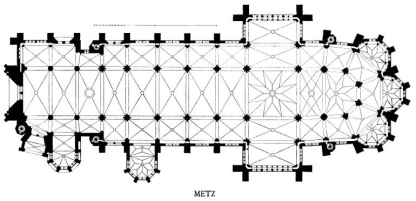 Plan of Metz cathedral