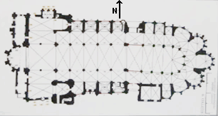 Plan of Nevers cathedral