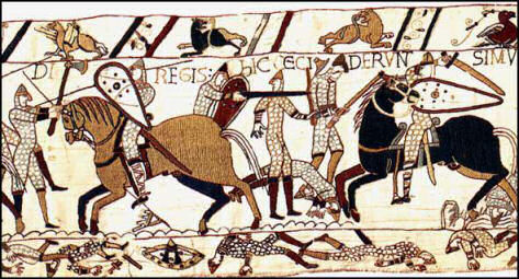 A short portion of the Bayeux Tapestry