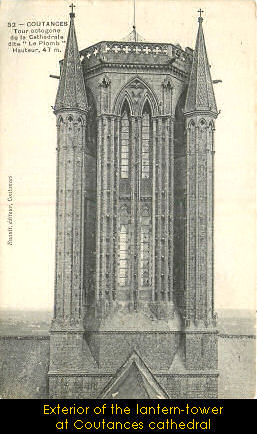 The lantern tower on Coutances cathedral
