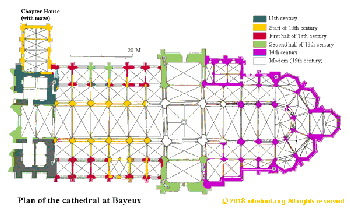 Plan of Bayeux cathedral