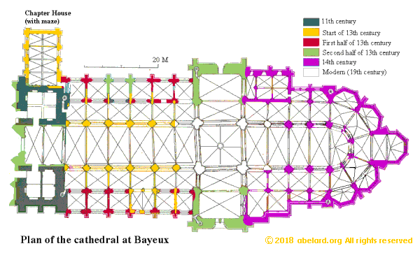 Plan of Lisieux cathedral