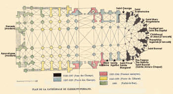 Clermont-Ferrand cathedral plan