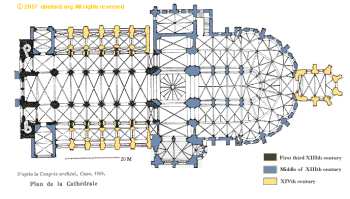 Floor plan of Coutances cathedral