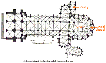 Noyon cathedral plan