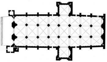 Poitiers cathedral, floor plan