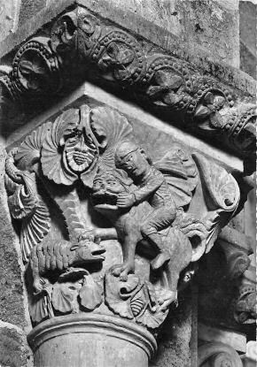 David and the lion capital, Vezelay