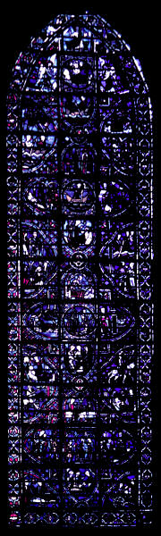 A story window in the Cathedral at Rouen.