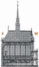 Sainte-Chapelle, drawing by Decloux 1857