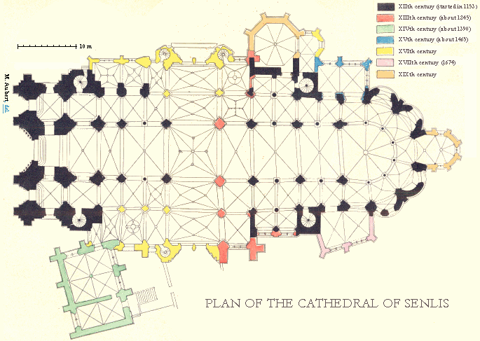 Plan of the Cathedral of Senlis