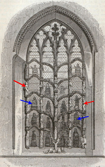 Jesse window, Dorchester, Oxfordshire, c. 1320