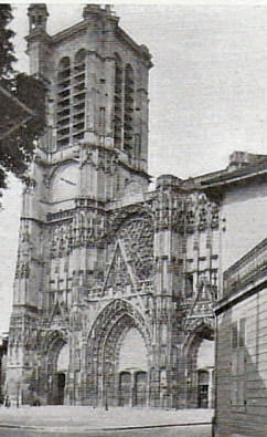 West front of the cathedral at Troyes, image by Elise Whitlock Rose