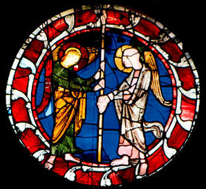 Medieval stained glass at Lincoln cathedral