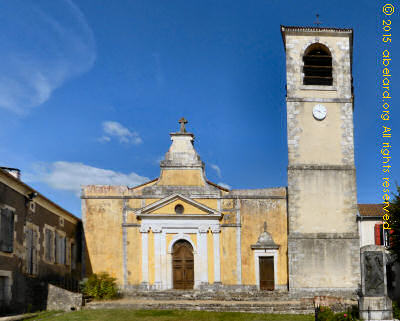 Lencouacq church, west facade