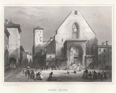 Saint-Sever-sur-Adour Abbey1684 engraving
