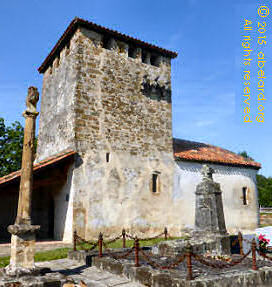 Lencouacq church, west facade