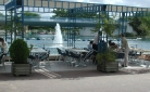 Outdoor café area at Futuroscope