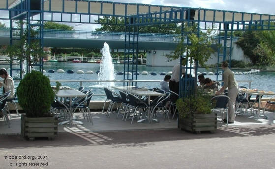Outdoor café at Futuroscope