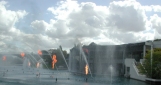 Music and water outdoor show (with fire too) at Futuroscope