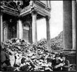 Arras cathedral after German shelling