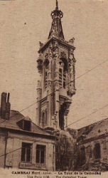 Cambrai cathedral after WW1 German shelling