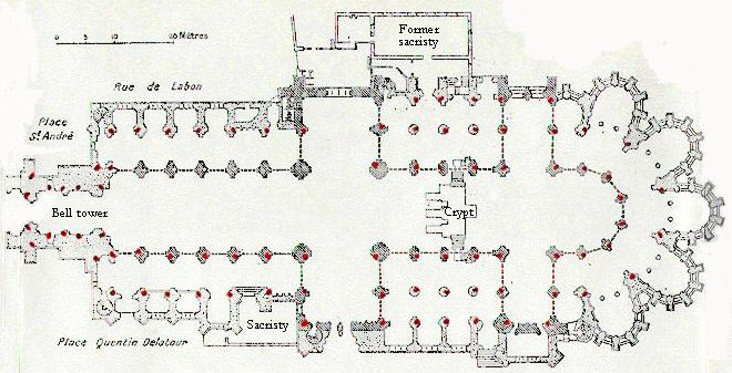 Floor plan of the Basilique de St Quentin