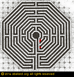 Saint-Quentin labyrinth drawn by Jules Gailhabaud
