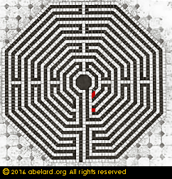 Saint Quentin labyrinth drawn by Jules Gailhabaud