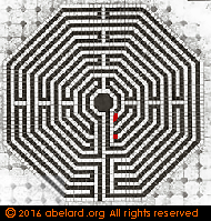 Saint Quentin labyrinth drawn by Jules Gailhabaud