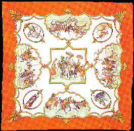 Hermes silk square - Mogul horses [from 1992 collection]