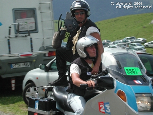 Bike cameraman who films for French teevisiion.