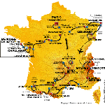 Map of the Tour de France 2005