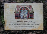Memorial plaque for Abelard and Heloise