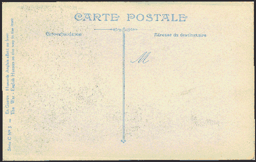 back of an Art Nouveau postcard