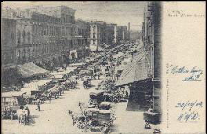 Postcard from 1904 (Chicago) with an undivided back and a small space available messages on the card front.