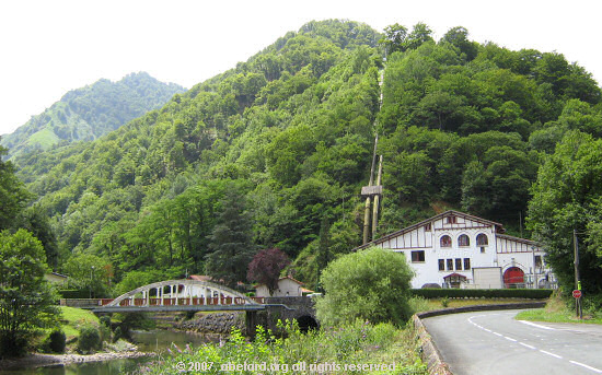 A Basque etche built as a hydroelectric sub-station