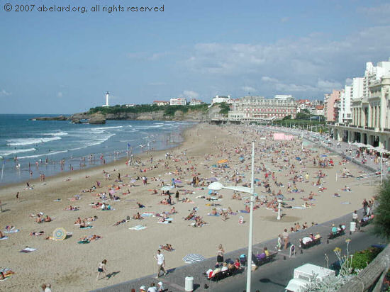The Grand Plage, the main beach, at Biarritz.