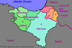 Map of the Pays Basque.