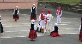 Children Basque dancing at Sourraide