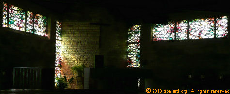 Stained glass in the church of Notre-Dame-de-la-Mer, La Cotinière on the île d’Oleron