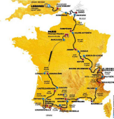 Map of the Tour de France 2005
