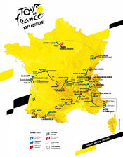 Route map of the 2020 Tour de France