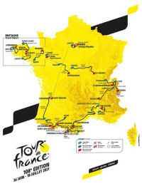 Route map of the 2021 Tour de France