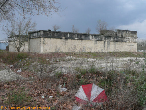 The stone piers, all that remains of Bordeaux's transbordeur bridge