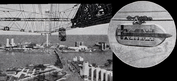 View across the Chicago River from a Rocket car