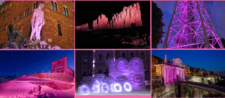 Floodlit in pink for the 100th edition of the Giro d'Italia.