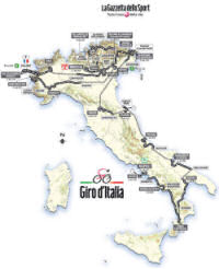 Giro d'Italia - race map